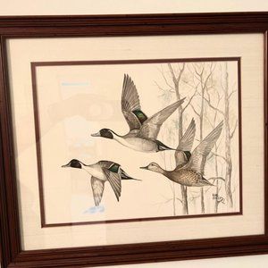 Wood Framed Mallards by Karl Baker